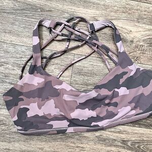 Lululemon camo wild and free sports bra 12